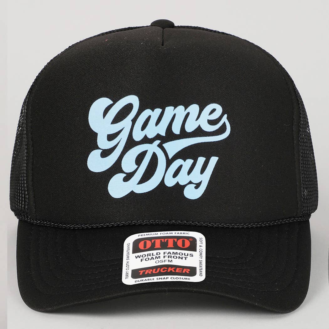 Game Day Lettering Logo Print Foam Trucker Hat