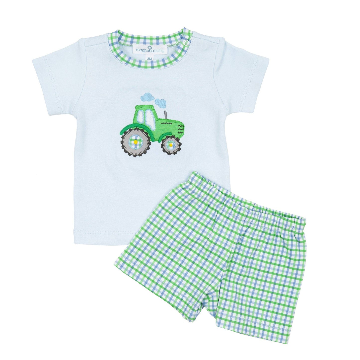 Tractor Tales Applique Short Set