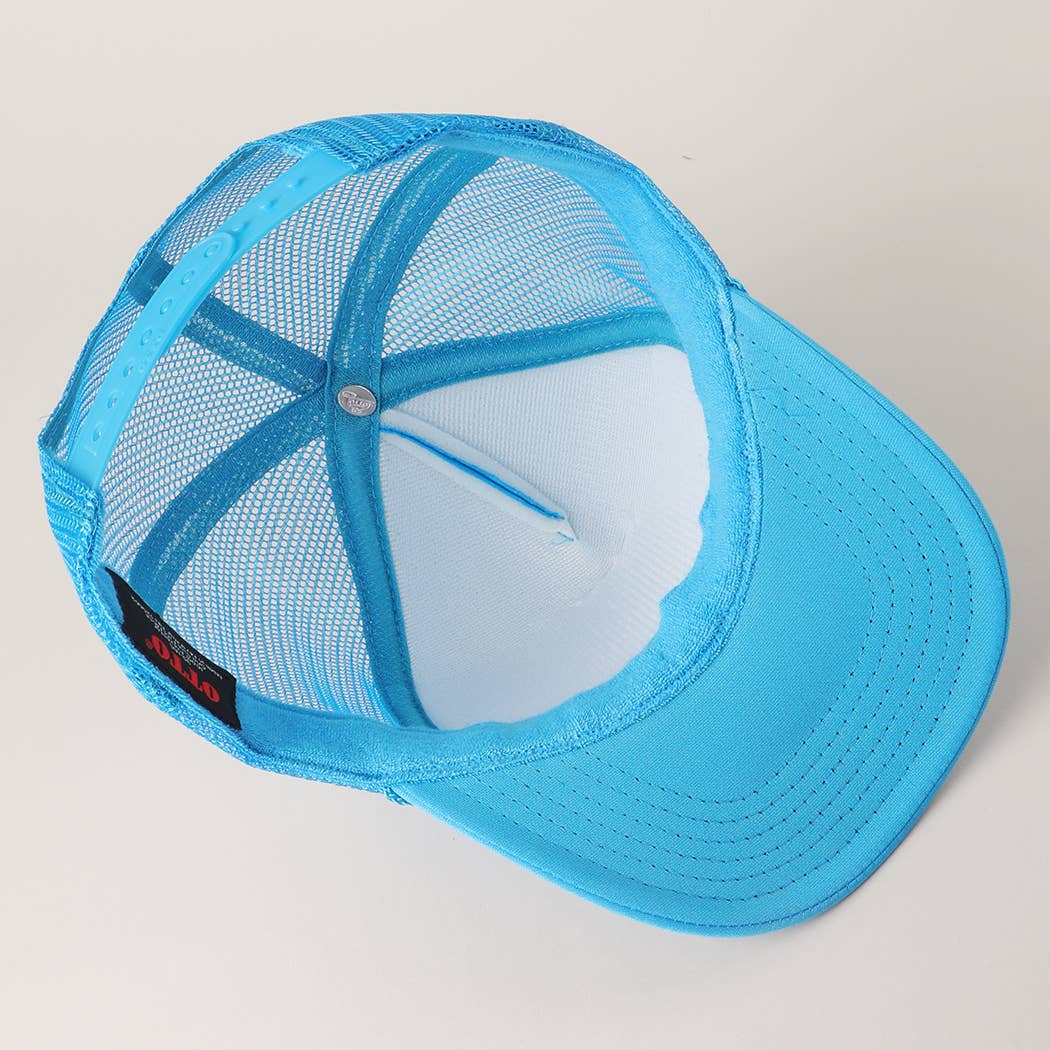 Color Pop Bow Graphic Mesh Back Trucker Hat