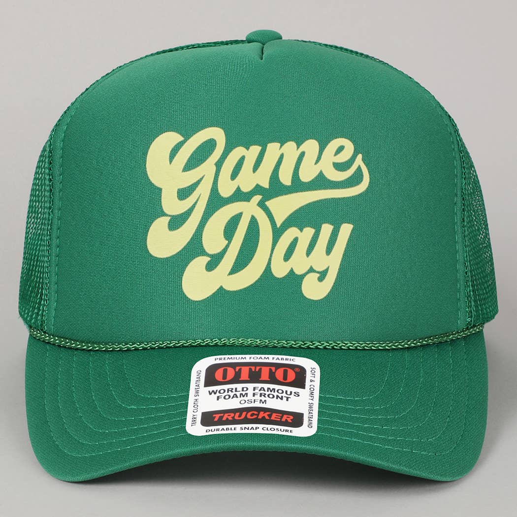 Game Day Lettering Logo Print Foam Trucker Hat