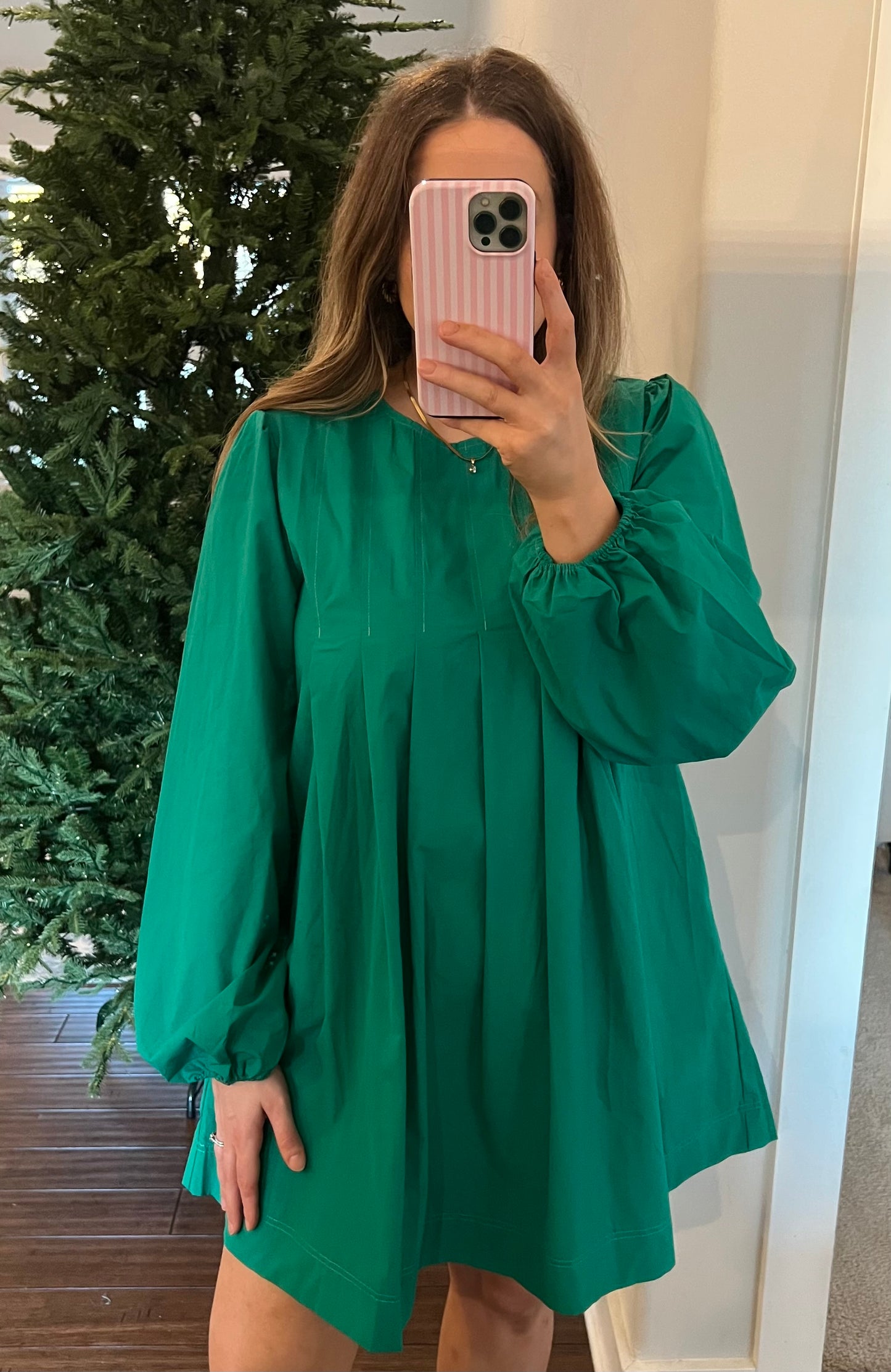 Christmas Party Pleated Mini Dress