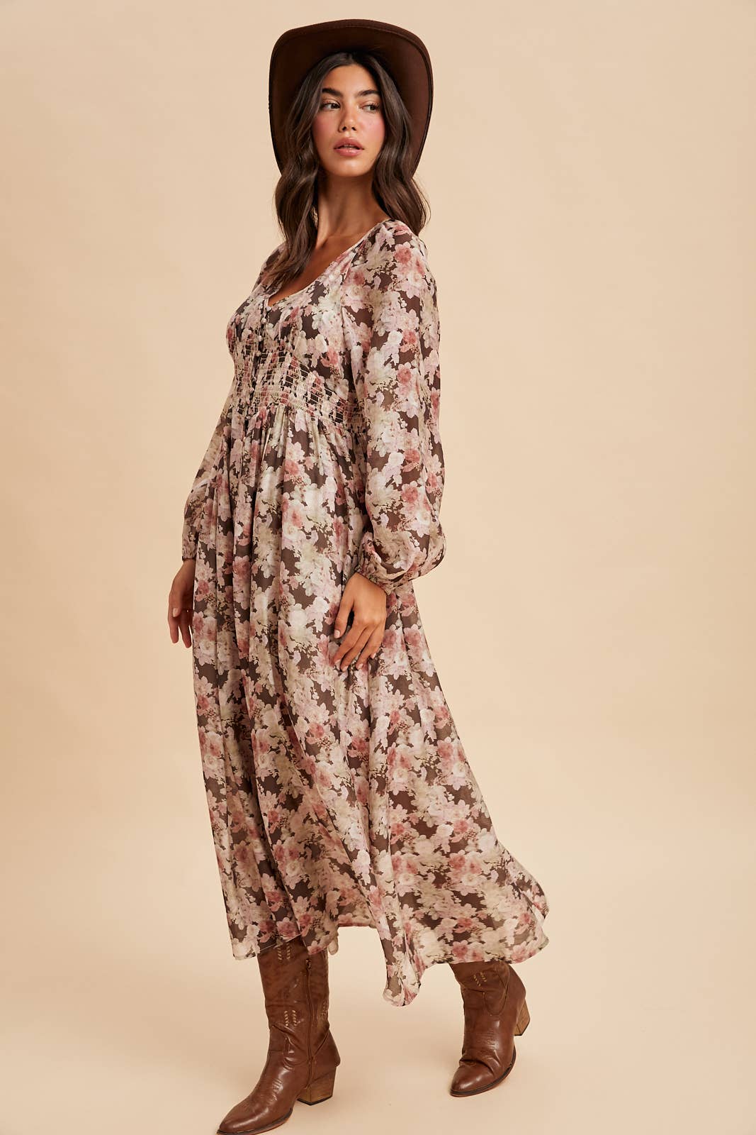 Marigold Bloom Maxi Dress