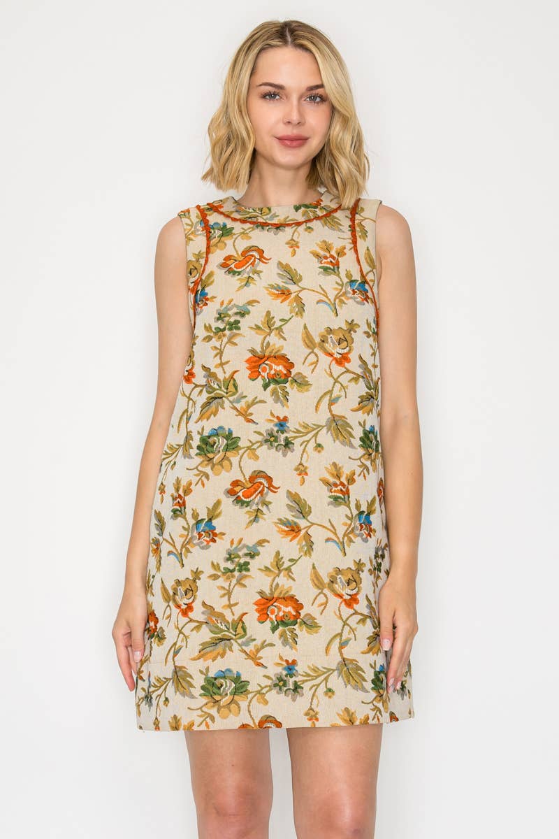 Autumn Tapestry Shift Dress