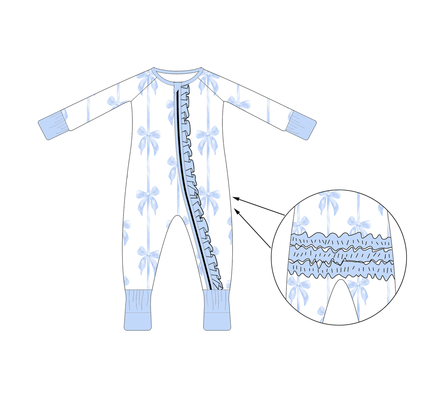 Bamboo Ruffle Zippy - Summer Collection
