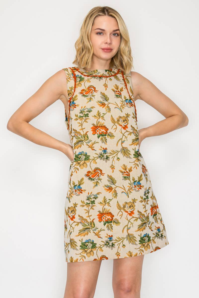 Autumn Tapestry Shift Dress