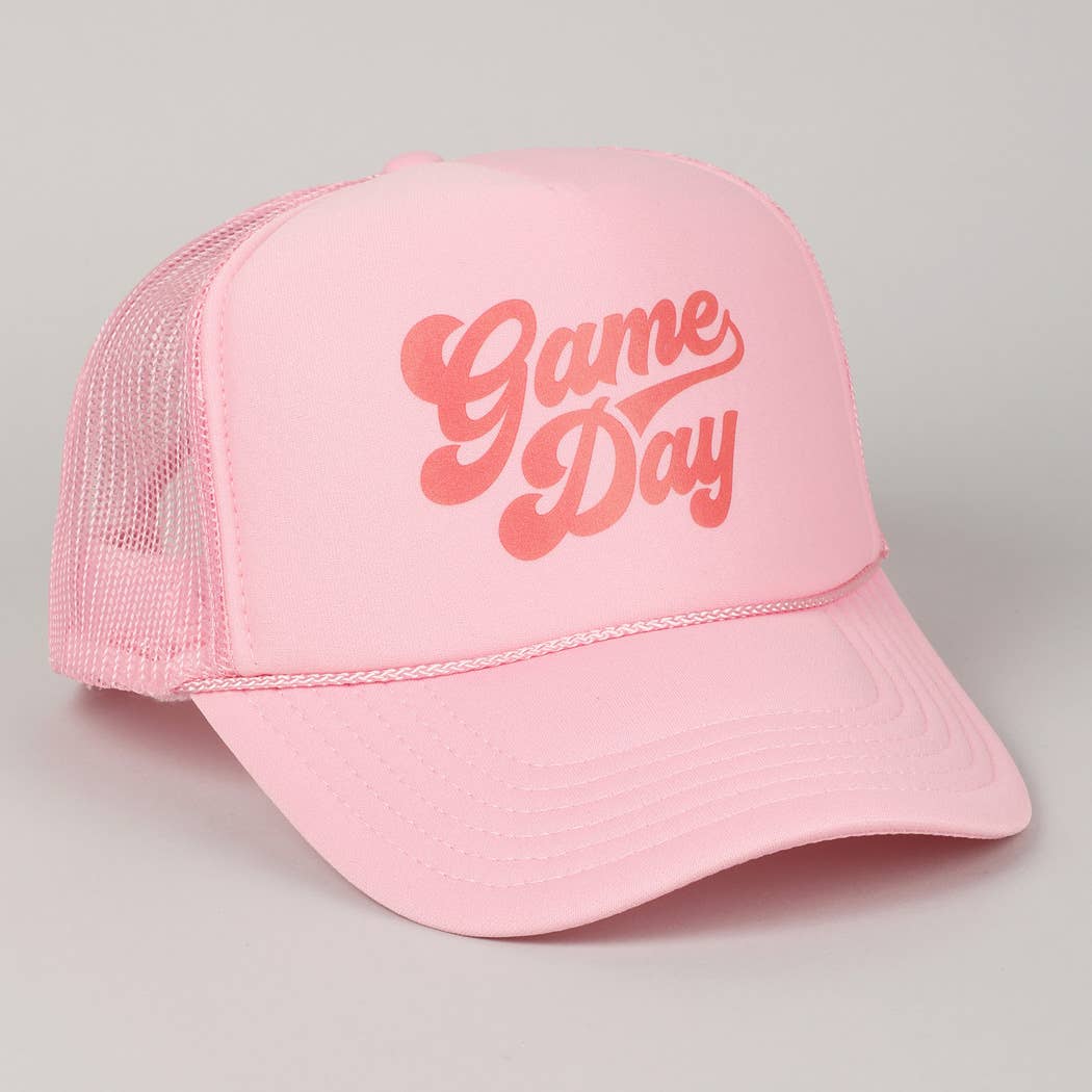 Game Day Lettering Logo Print Foam Trucker Hat