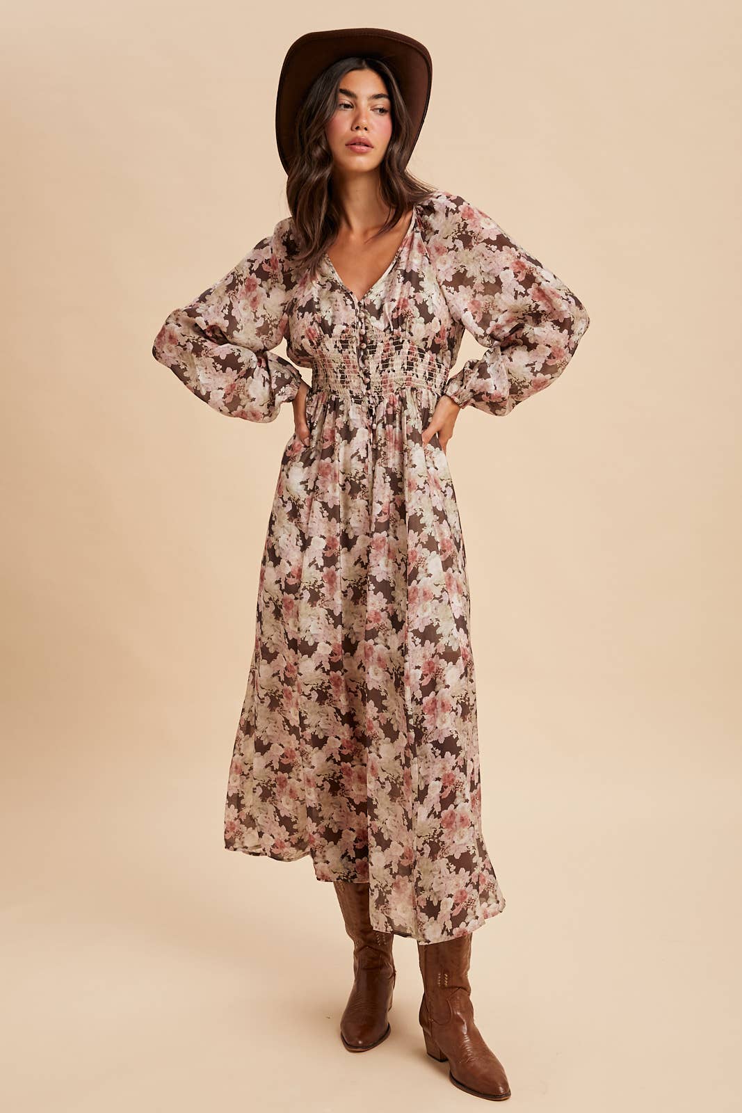 Marigold Bloom Maxi Dress