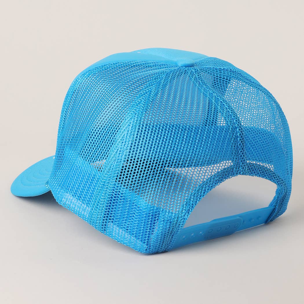 Color Pop Bow Graphic Mesh Back Trucker Hat
