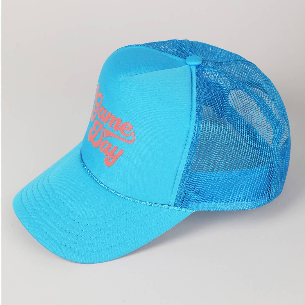Game Day Lettering Logo Print Foam Trucker Hat