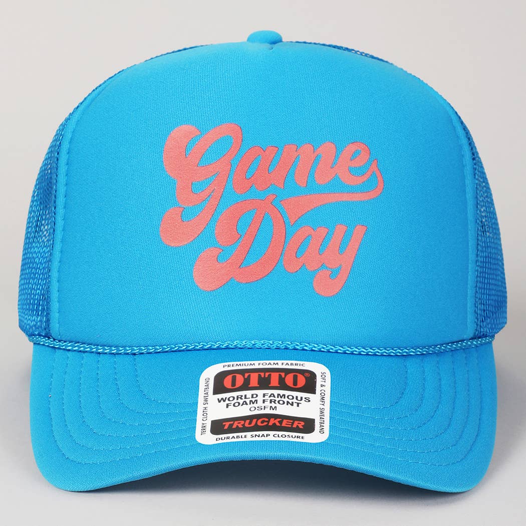 Game Day Lettering Logo Print Foam Trucker Hat