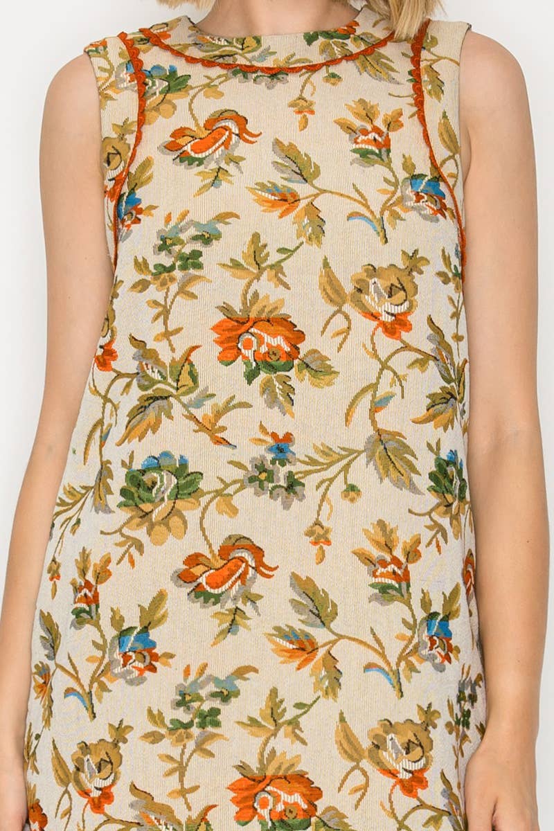 Autumn Tapestry Shift Dress