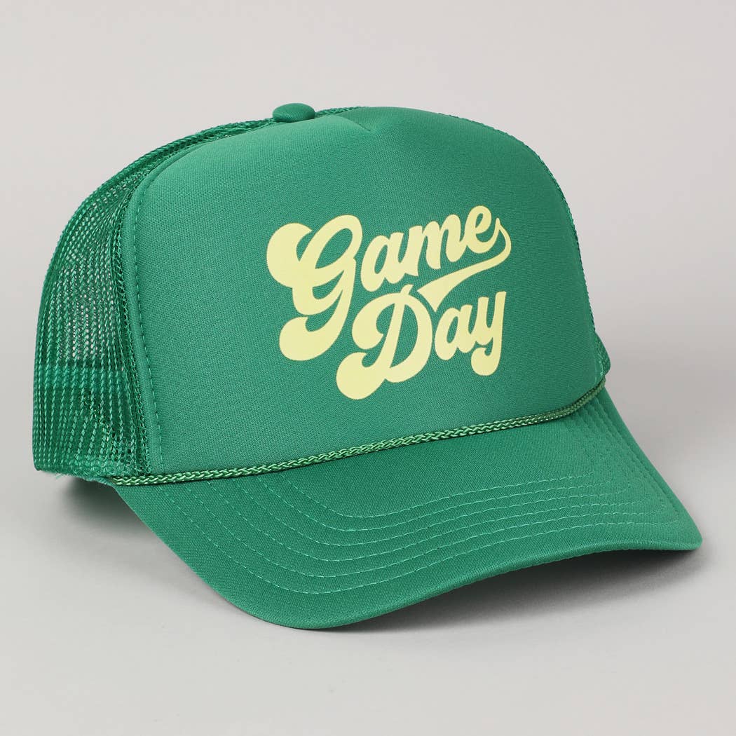 Game Day Lettering Logo Print Foam Trucker Hat