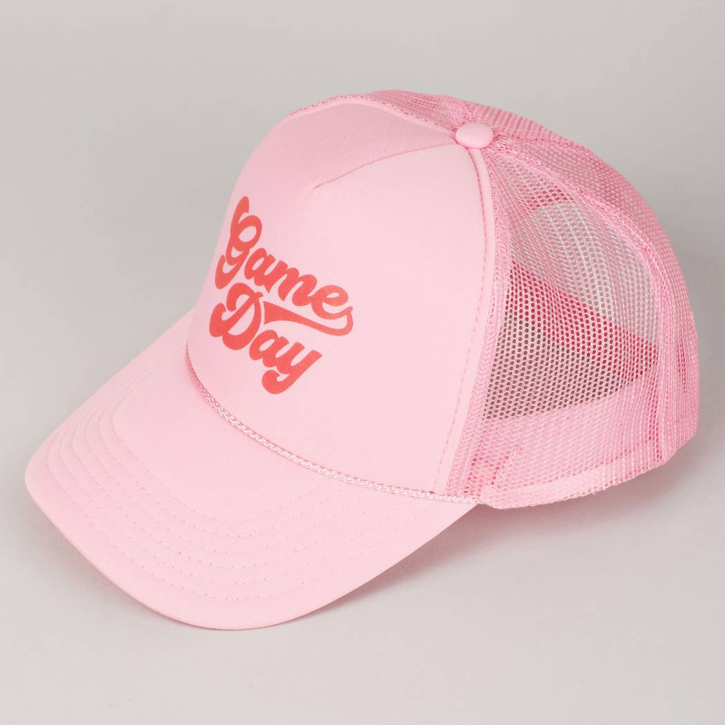Game Day Lettering Logo Print Foam Trucker Hat