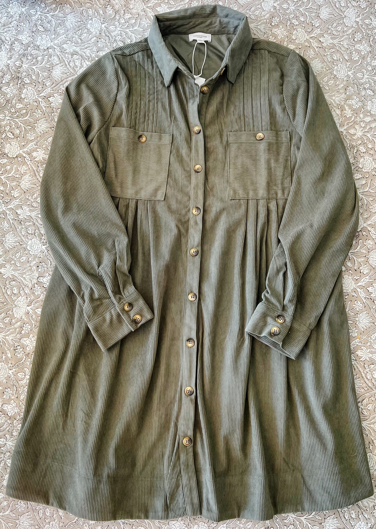 Falling for Corduroy Dress - Olive
