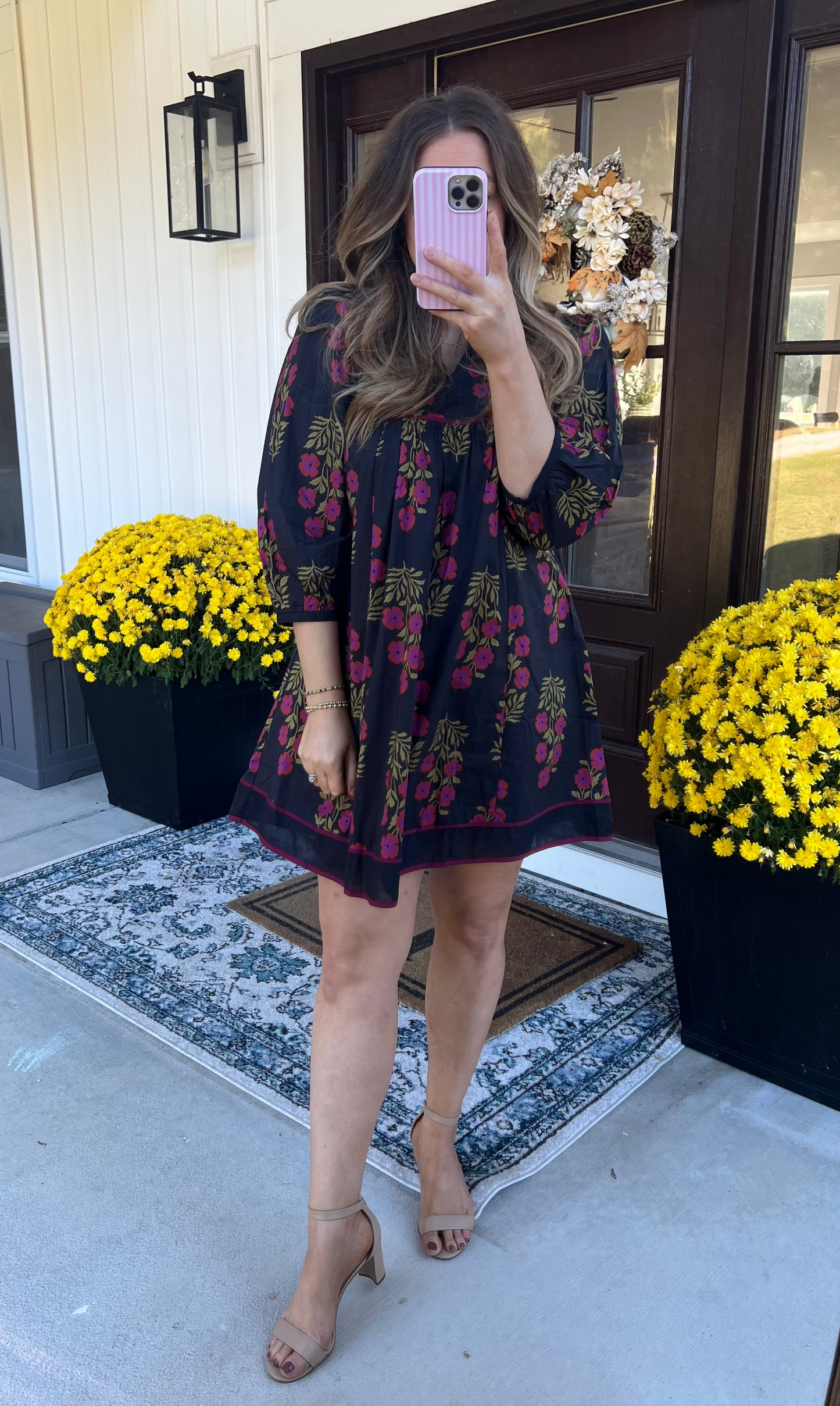 Autumn Nights Mini Dress - Black