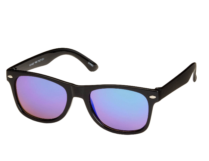 Classic Black Frame Color Lens Kids Sunglasses