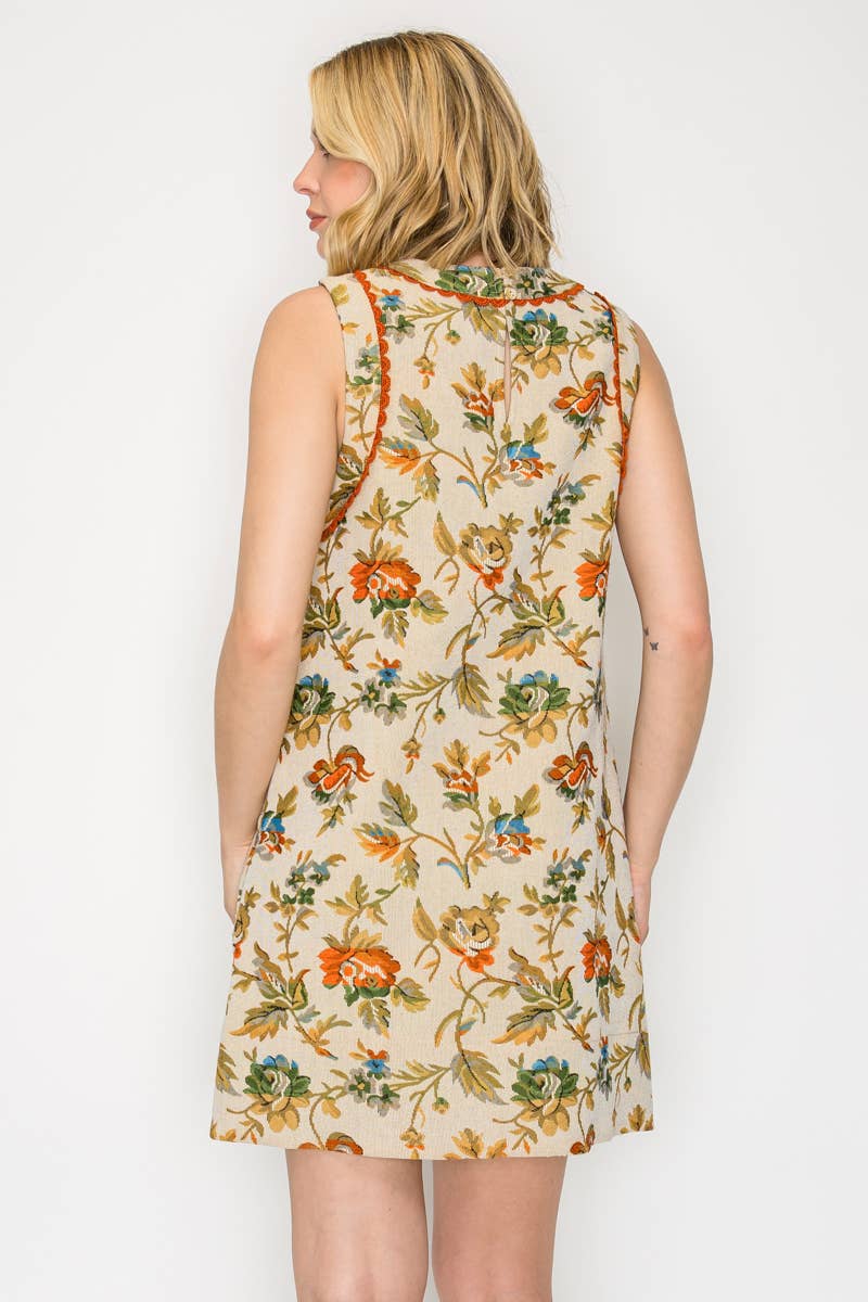 Autumn Tapestry Shift Dress