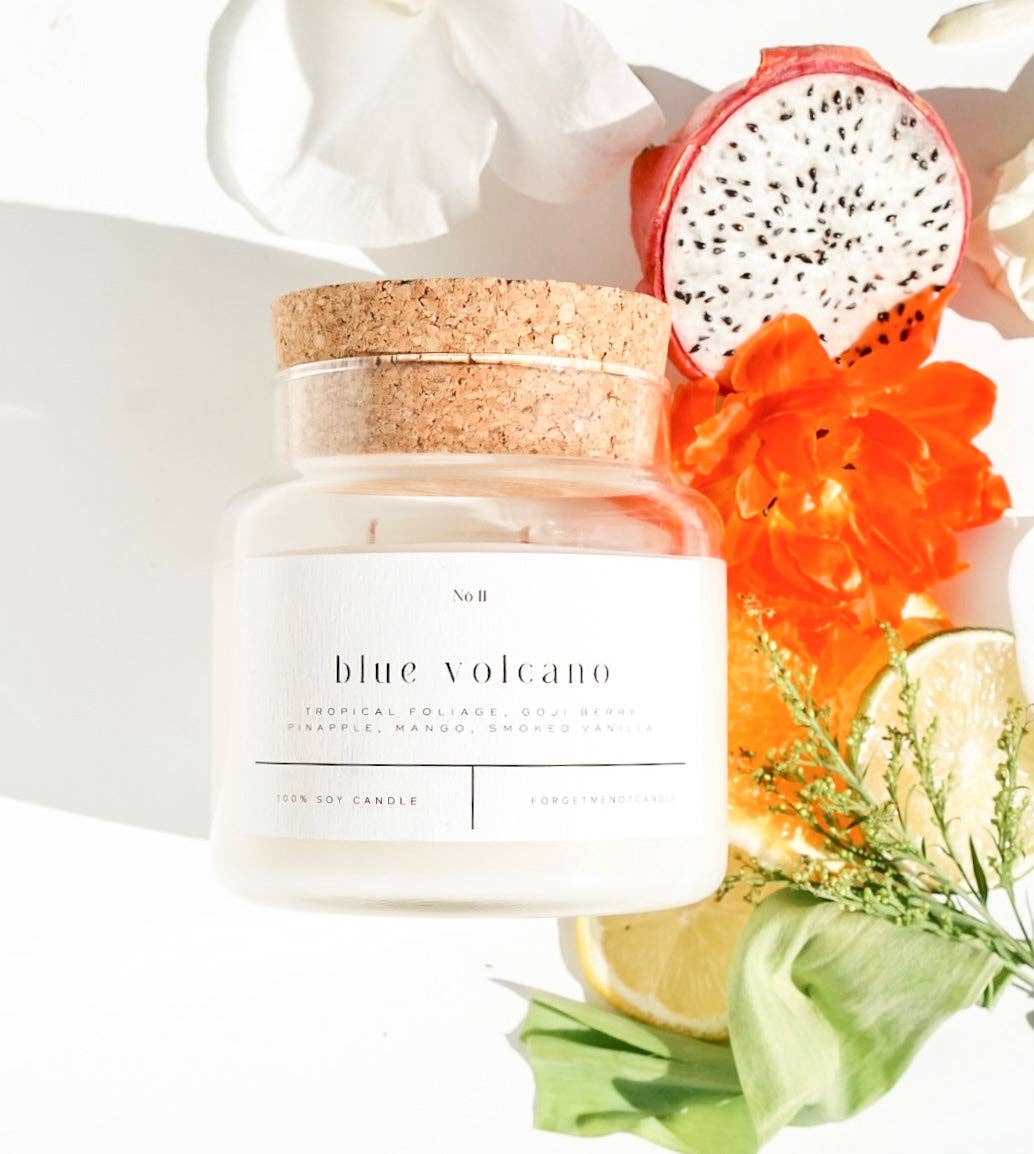 Blue Volcano 22 oz Glass Candle