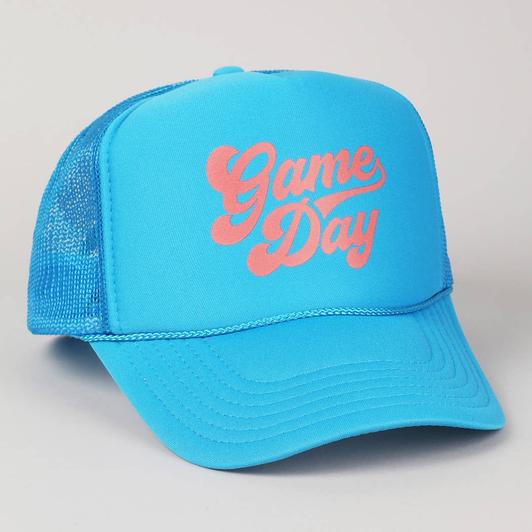 Game Day Lettering Logo Print Foam Trucker Hat