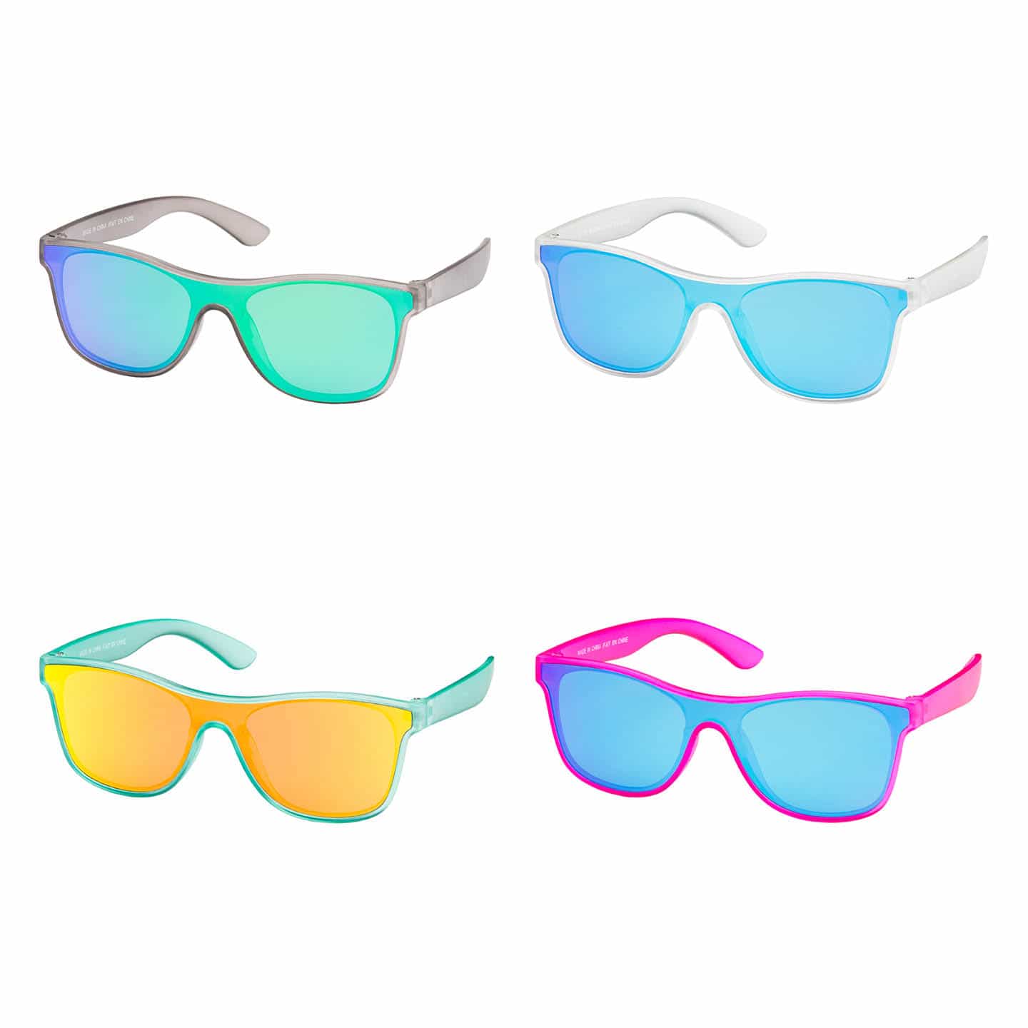 Pop Color Mirror Frames Kids Sunglasses