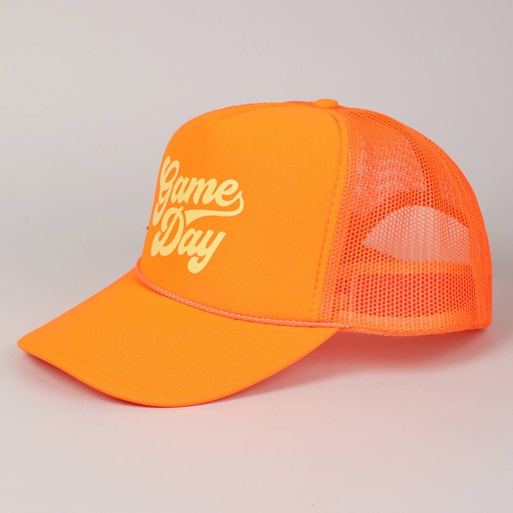 Game Day Lettering Logo Print Foam Trucker Hat