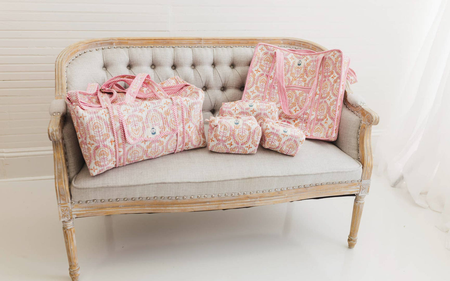 Dahlia | Large Scalloped Quilted Duffle Bag