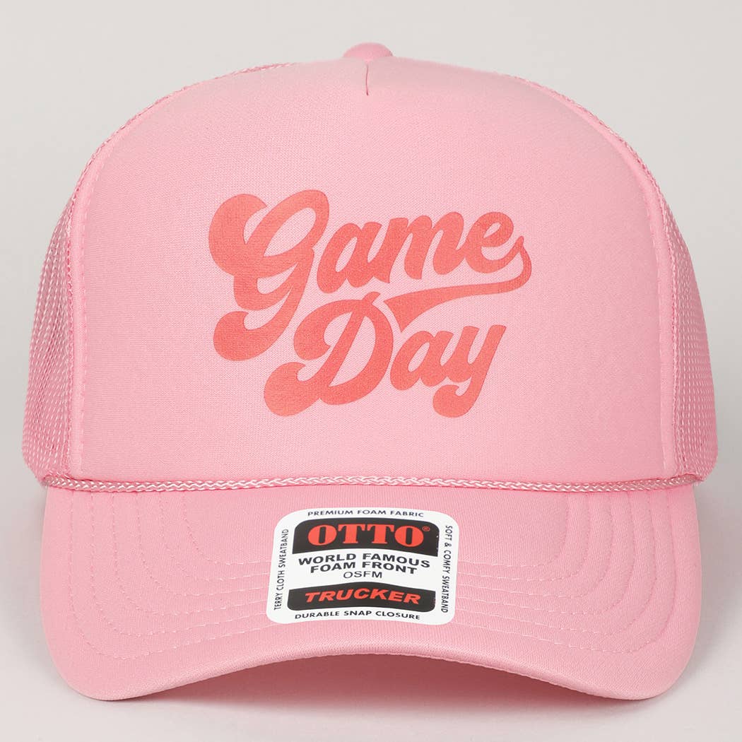 Game Day Lettering Logo Print Foam Trucker Hat