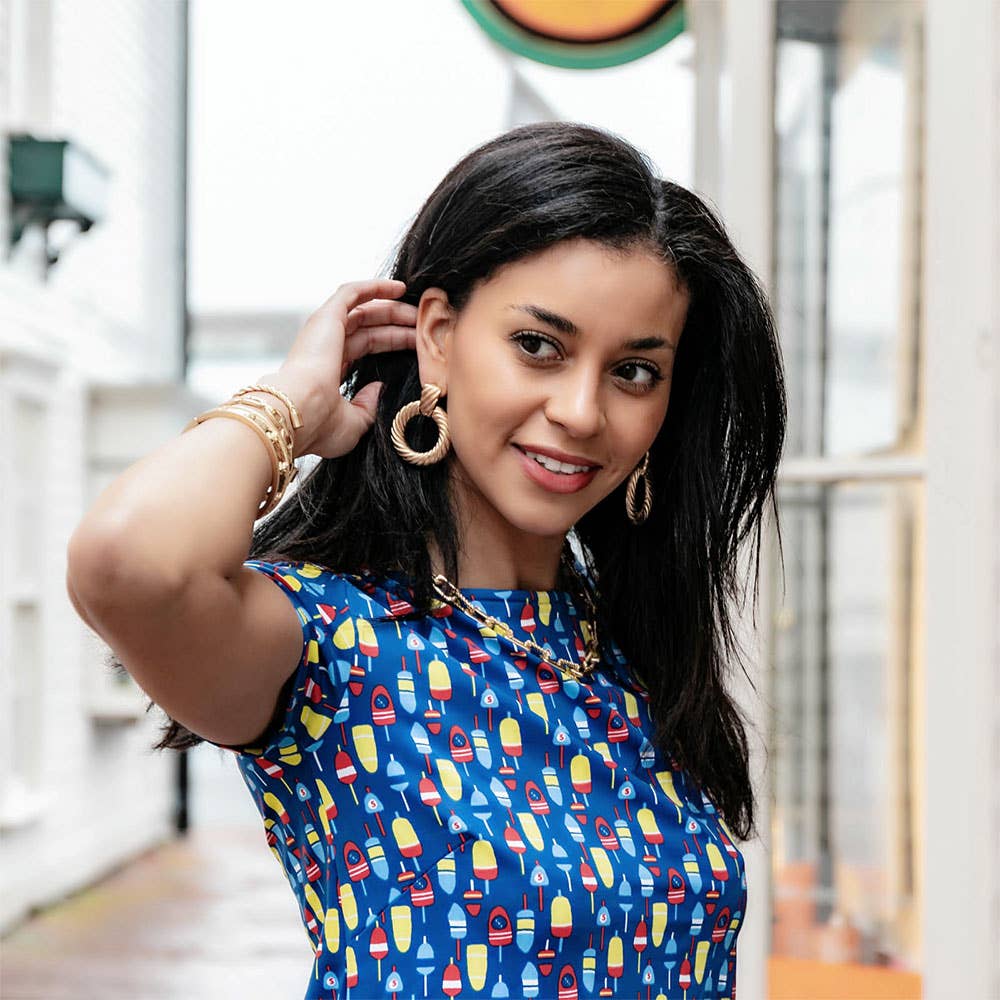 Kyra Twisted Metal Drop Hoop Earrings in Worn Gold