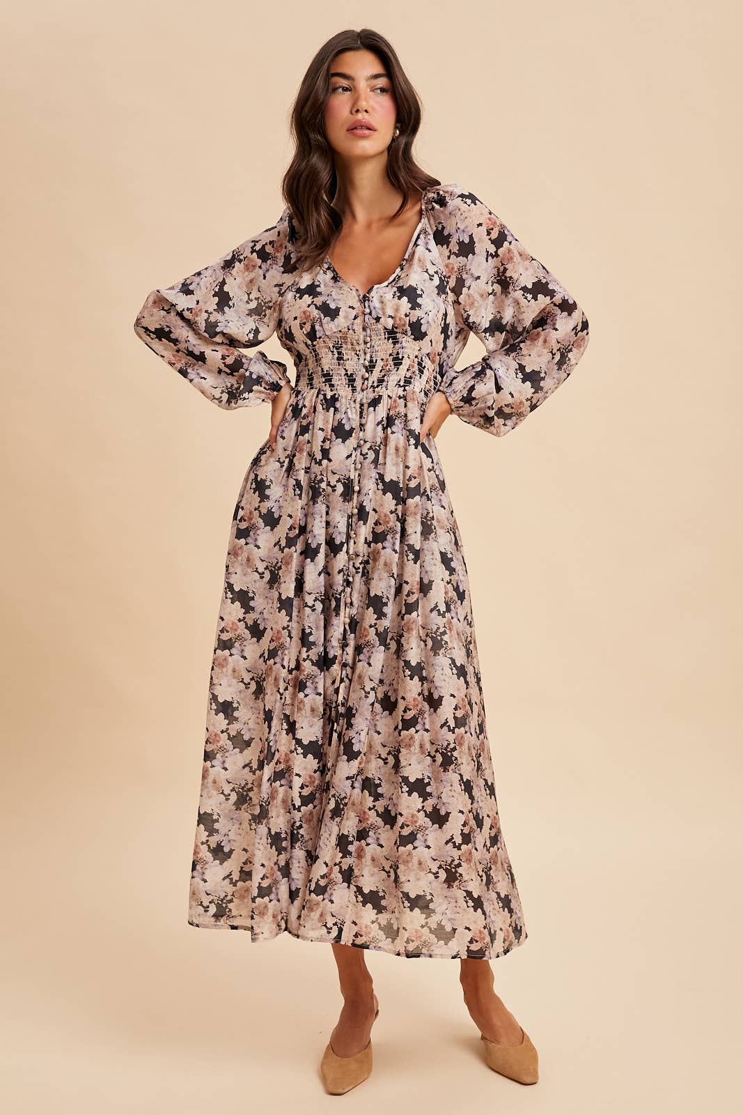Marigold Bloom Maxi Dress