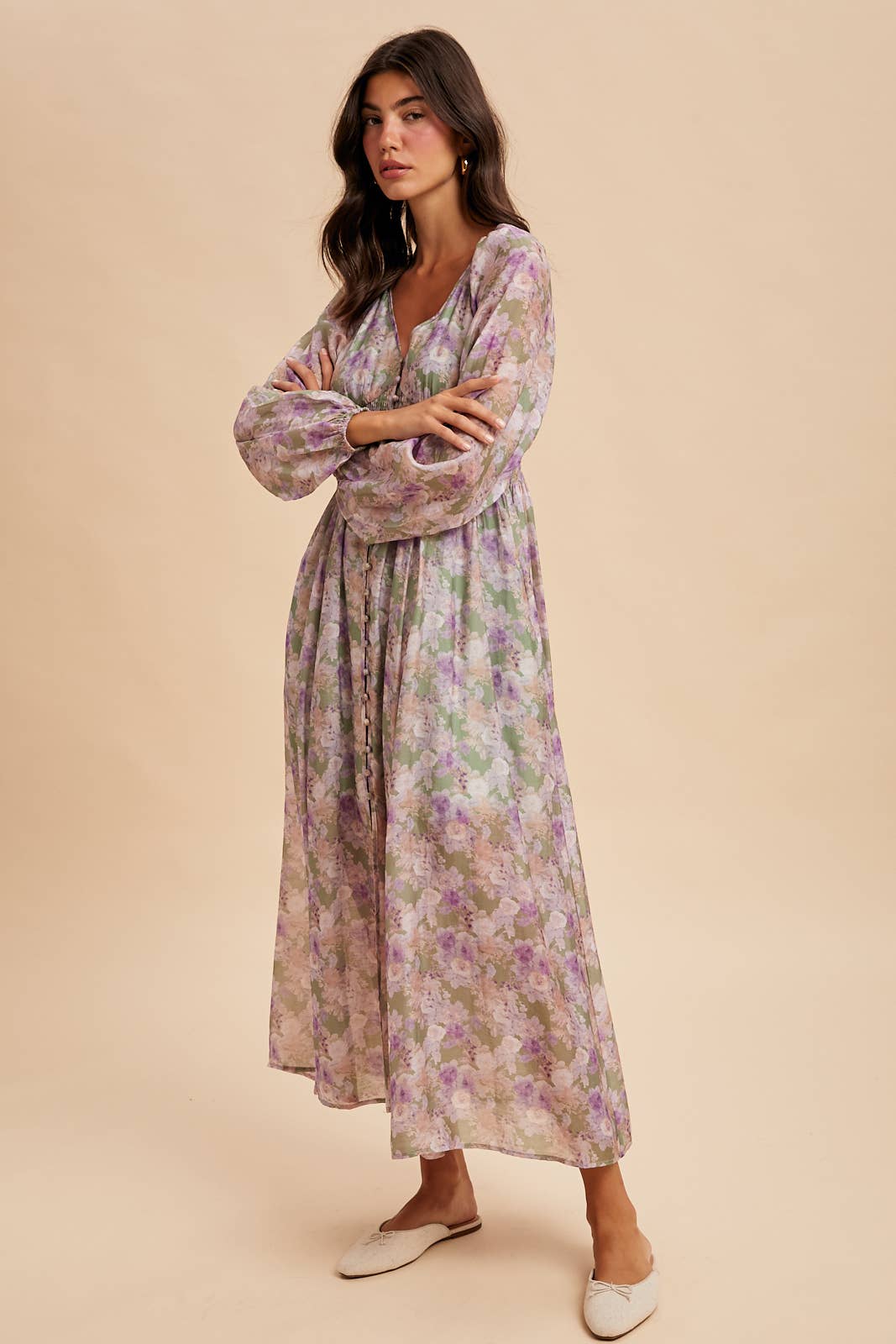 Marigold Bloom Maxi Dress