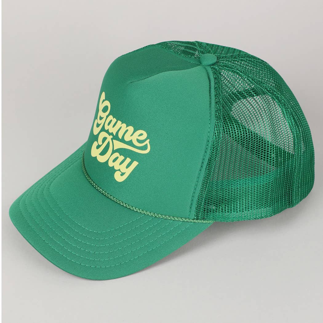 Game Day Lettering Logo Print Foam Trucker Hat