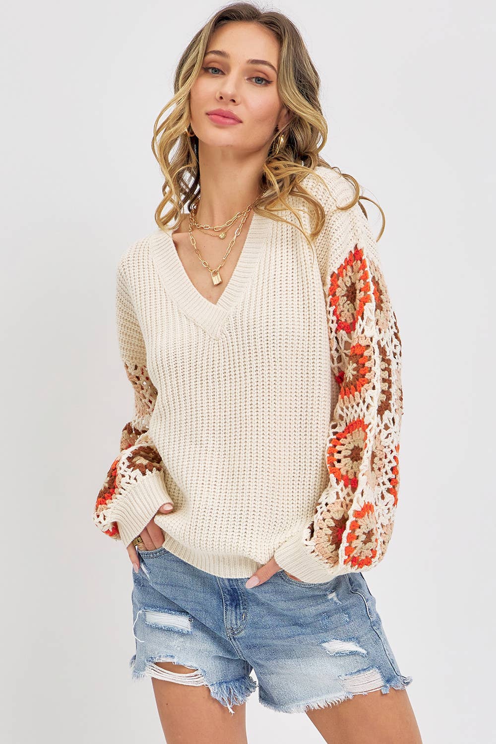 Wildflower Blooms Crochet Sweater
