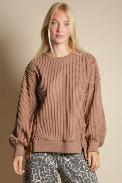 The Willow Waffle Knit Pullover