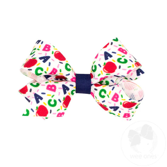Printed Grosgrain Bow - Medium