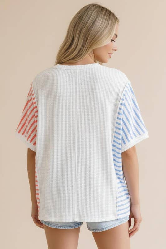 Salt Air Short Sleeve Stripe Top