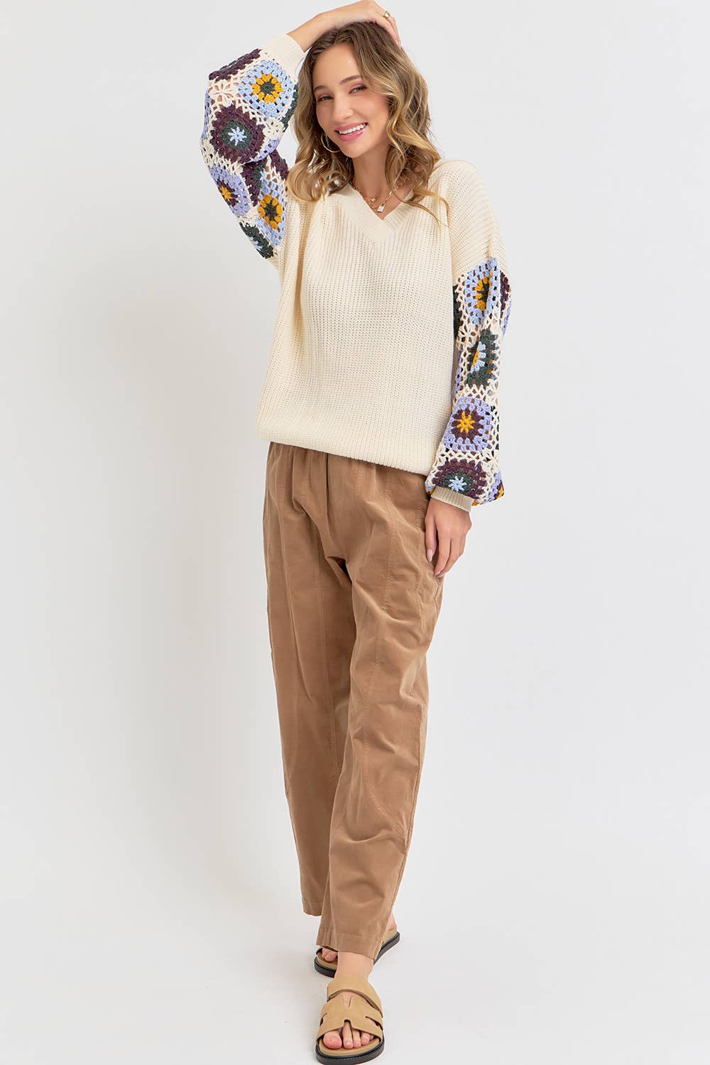 Wildflower Blooms Crochet Sweater