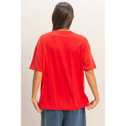 Washed Pocket Crew Neck T-Shirt