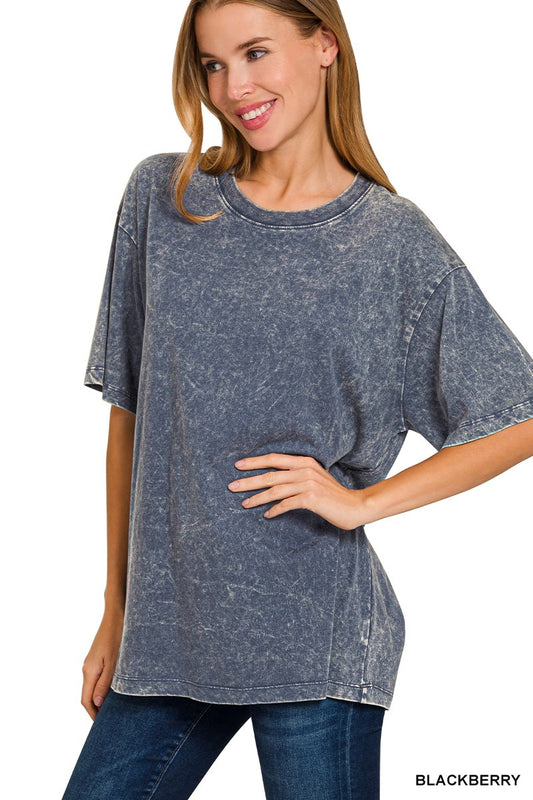 Washed Short Sleeve Top
