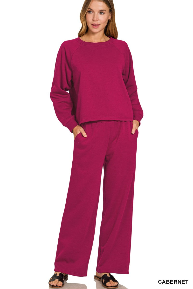 Door Buster! Fleece Raglan Sleeve Pullover & Sweatpants Set