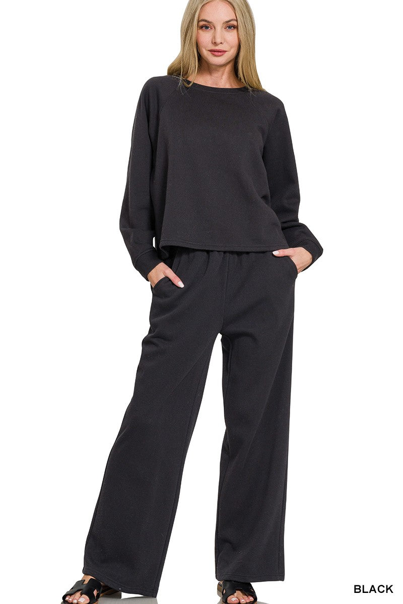 Door Buster! Fleece Raglan Sleeve Pullover & Sweatpants Set