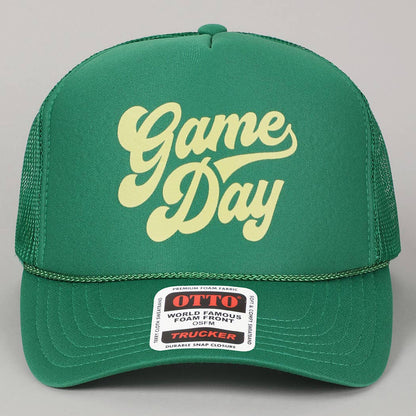 Game Day Lettering Logo Print Foam Trucker Hat