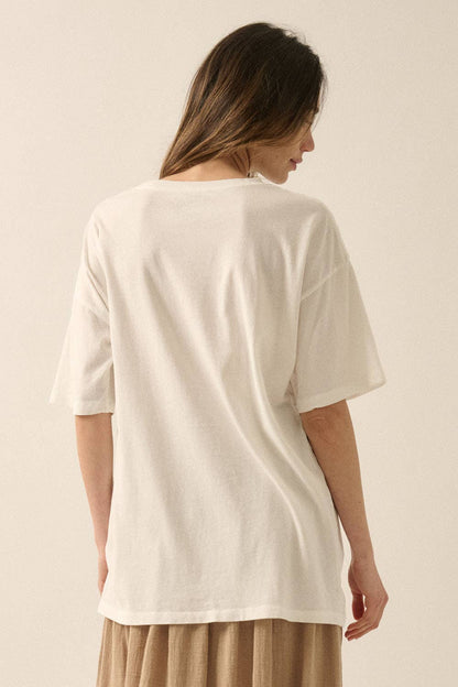 Americana Vintage-Print Oversize Graphic Tee