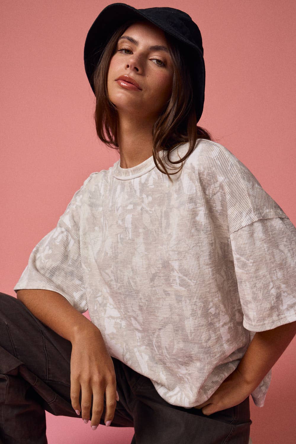 Washed Weekend Camo Ribbed Tee
