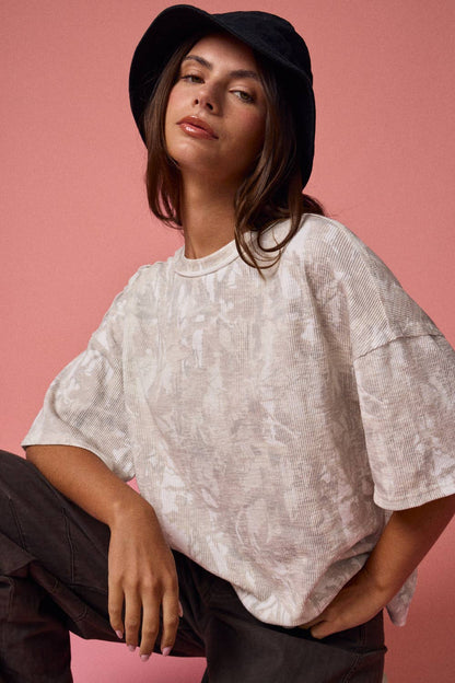 Washed Weekend Camo Ribbed Tee