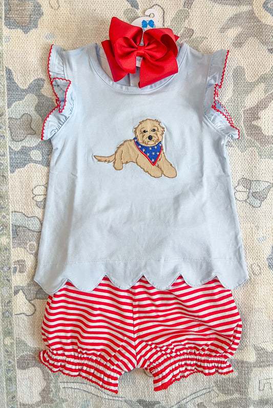 Golden Doodle Girls Bloomer Set