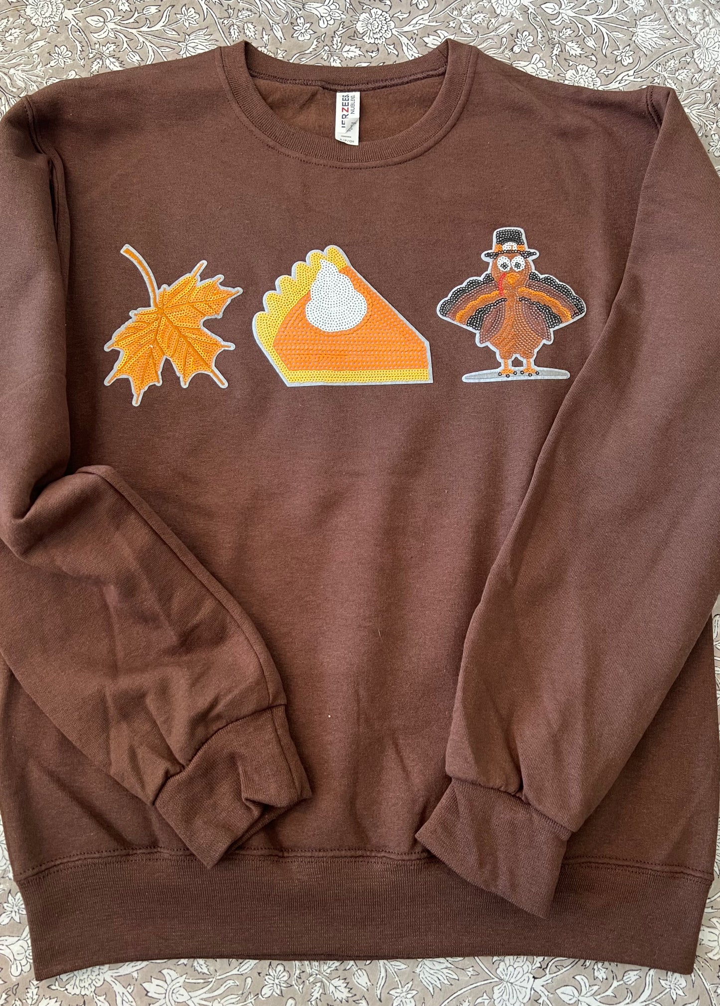 Thanksgiving Sparkle Front Sweatshirt