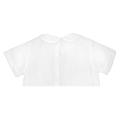 Romper with Pintucks - White