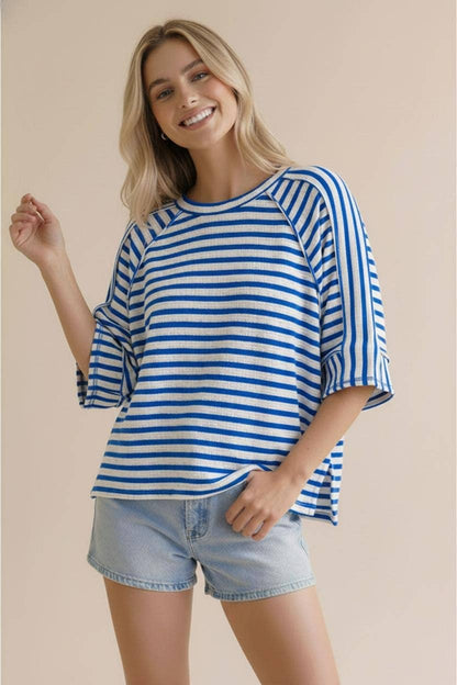 Weekend Energy Stripe Knit Top