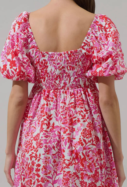 Pretty in Pink Puff Sleeve Mini Dress