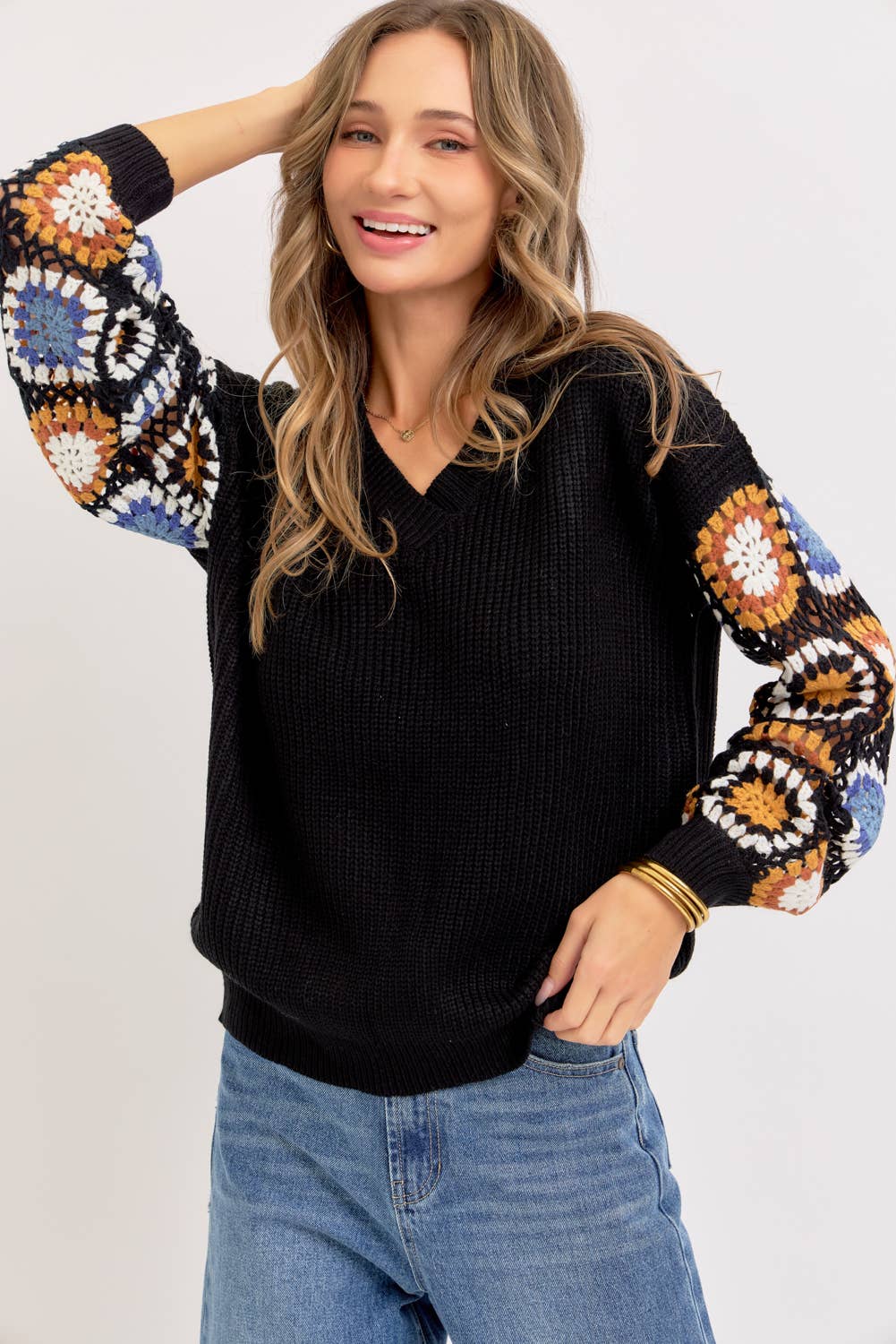 Wildflower Blooms Crochet Sweater
